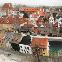 [gr]Veduta arazzo n.2[/gr][br]2013, olio su tela, cm. 100 x 100